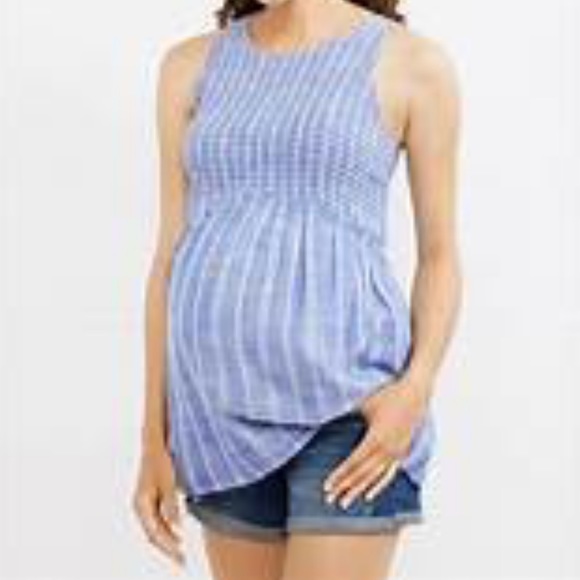 smocked maternity top